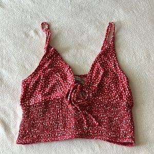 White and red crop top